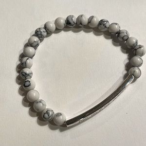 Belk White Howlite Stone “Find Joy In The Journey” Bracelet